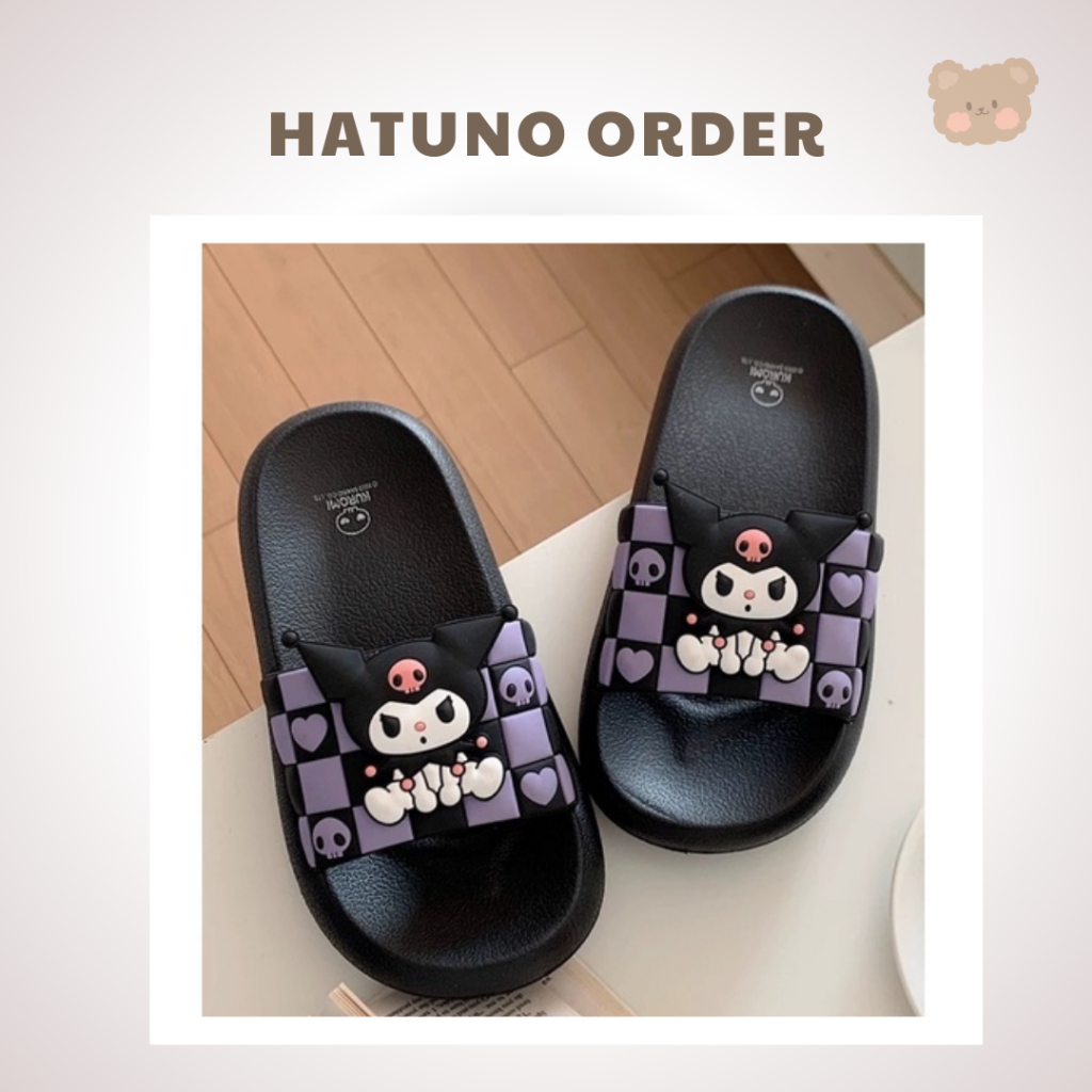 Dép nữ kuromi đế mềm có túi zip - Hatuno order