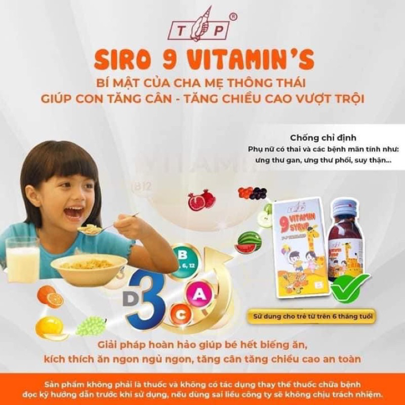 Siro 9 Vitamin tăng cân TP Thái Lan