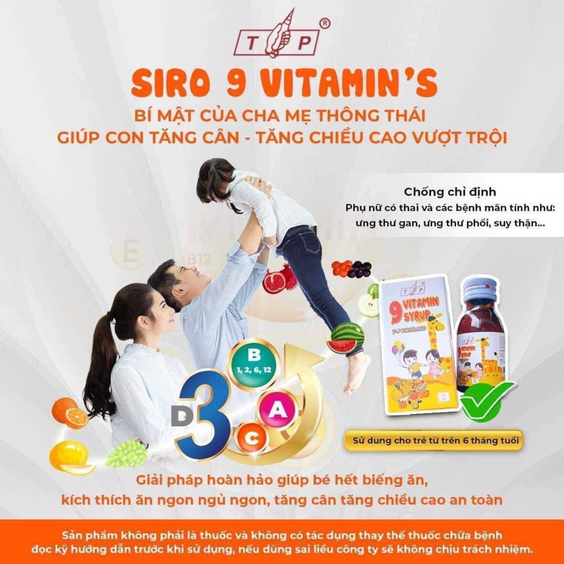 Siro 9 Vitamin tăng cân TP Thái Lan
