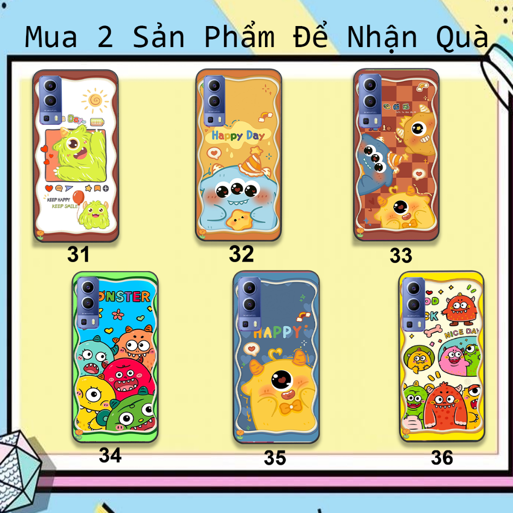 Ốp Vivo Y72 5G / Y51 2020 / Y53S in hình họa tiết monsterr siêu dễ thương cute đẹp hot trend