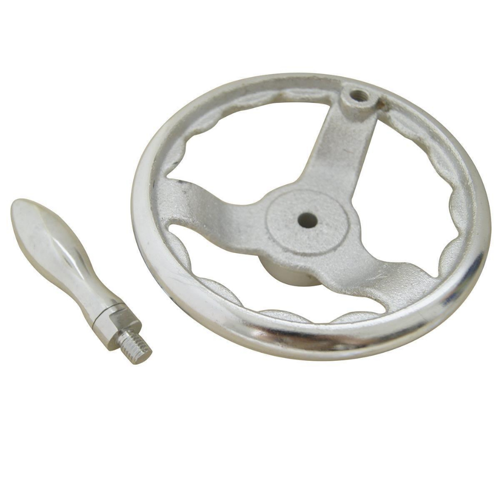 Tay vô lăng quay gang mạ Crom hàng mới đẹp Fi 60-150mm