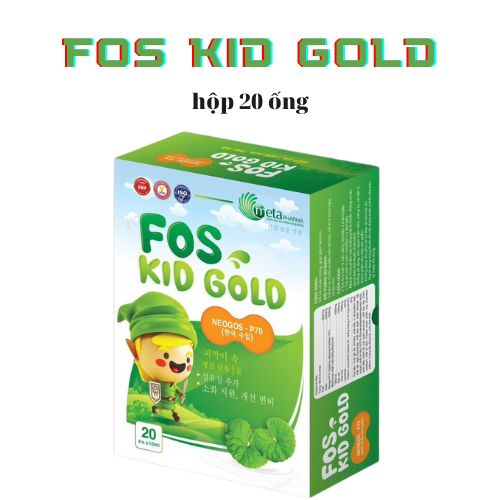 Siro giảm táo bón cho trẻ FOS KID GOLD META, bố ung chất xơ, inulin, diếp cá, vitamin B1