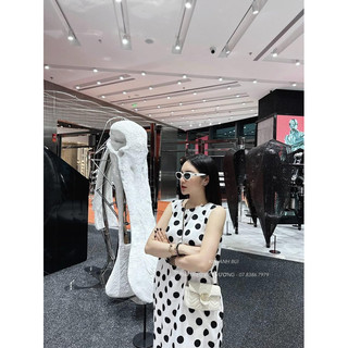 Váy Lụa Chấm Bi Kim Anh Bùi Hot Hit