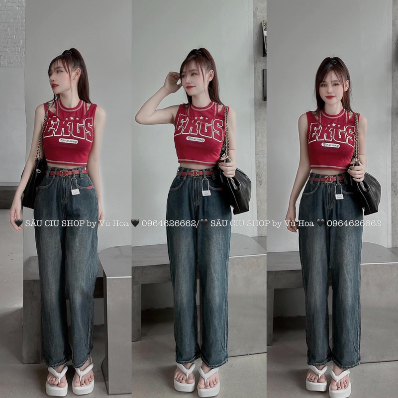 Quần jeans dáng bagy thụng hàng QC + tặng kèm betl đổ ảnh thật - hàng sẵn