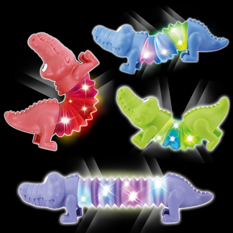 Thú Lò Xo Kéo Dài Thu Gọn Có Đèn Mẫu Khủng Long/Cá Mập/Cá Heo Cute Giảm Stress