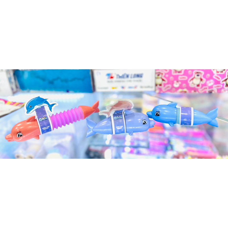 Thú Lò Xo Kéo Dài Thu Gọn Có Đèn Mẫu Khủng Long/Cá Mập/Cá Heo Cute Giảm Stress