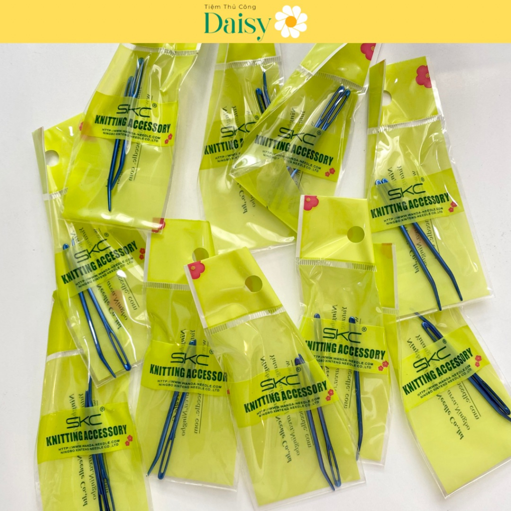 Set 2 cây/túi kim khâu len đầu cong SKC - khâu ráp thú len nhanh đẹp