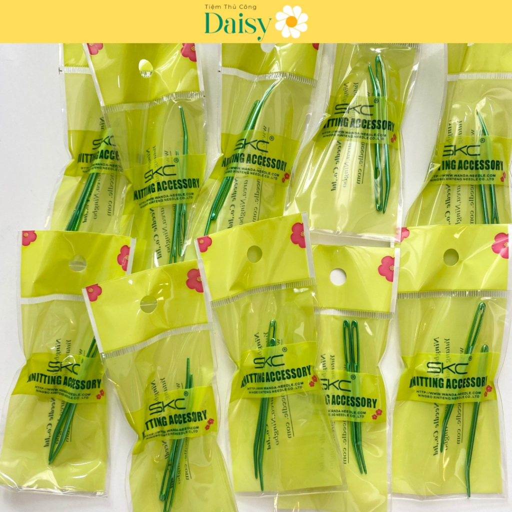 Set 2 cây/túi kim khâu len đầu cong SKC - khâu ráp thú len nhanh đẹp