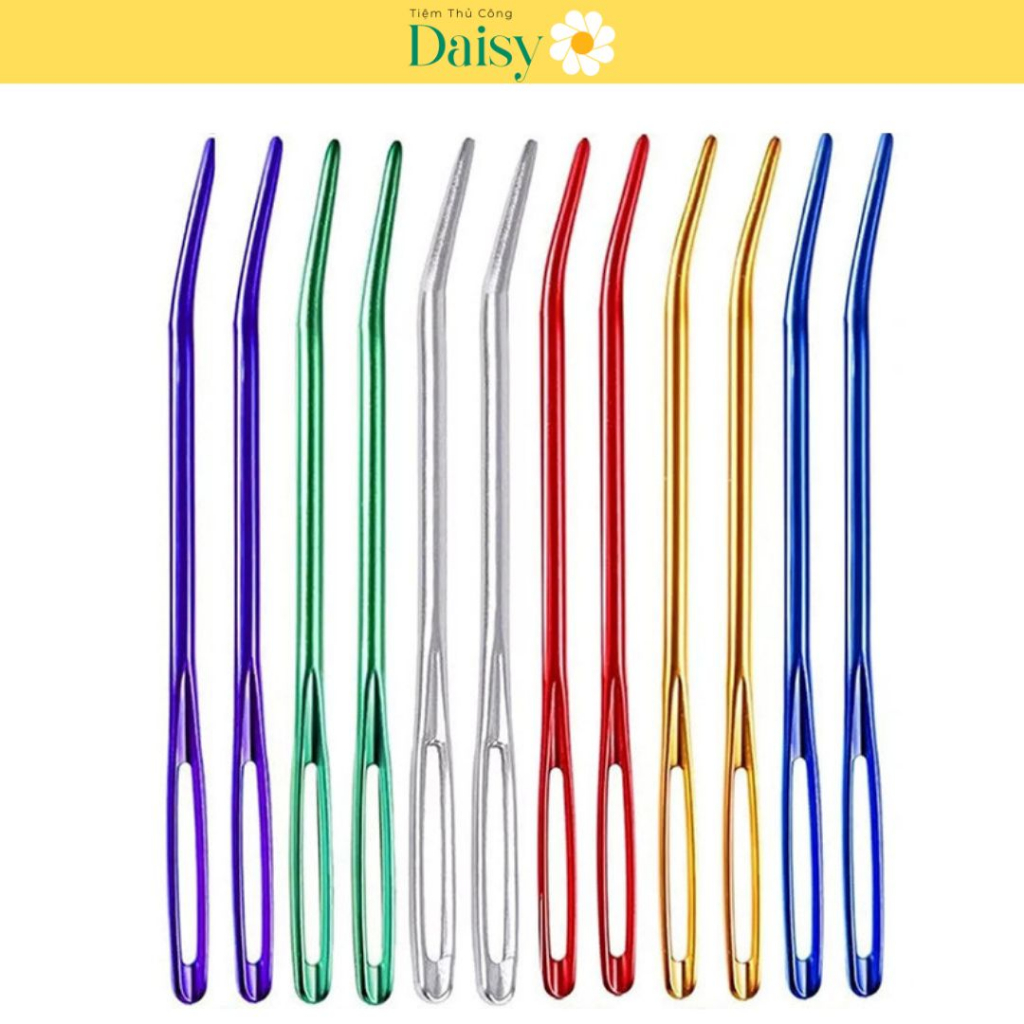 Set 2 cây/túi kim khâu len đầu cong SKC - khâu ráp thú len nhanh đẹp