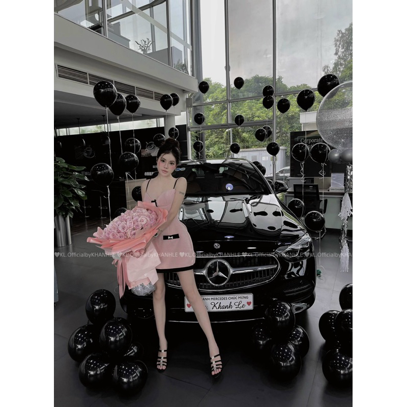 Váy Hồng Đính Nơ Khánh Lê