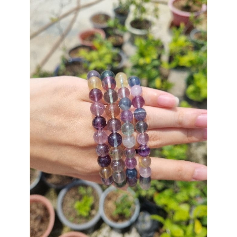 Vòng Fluorite đa sắc 7.5 - 9ly