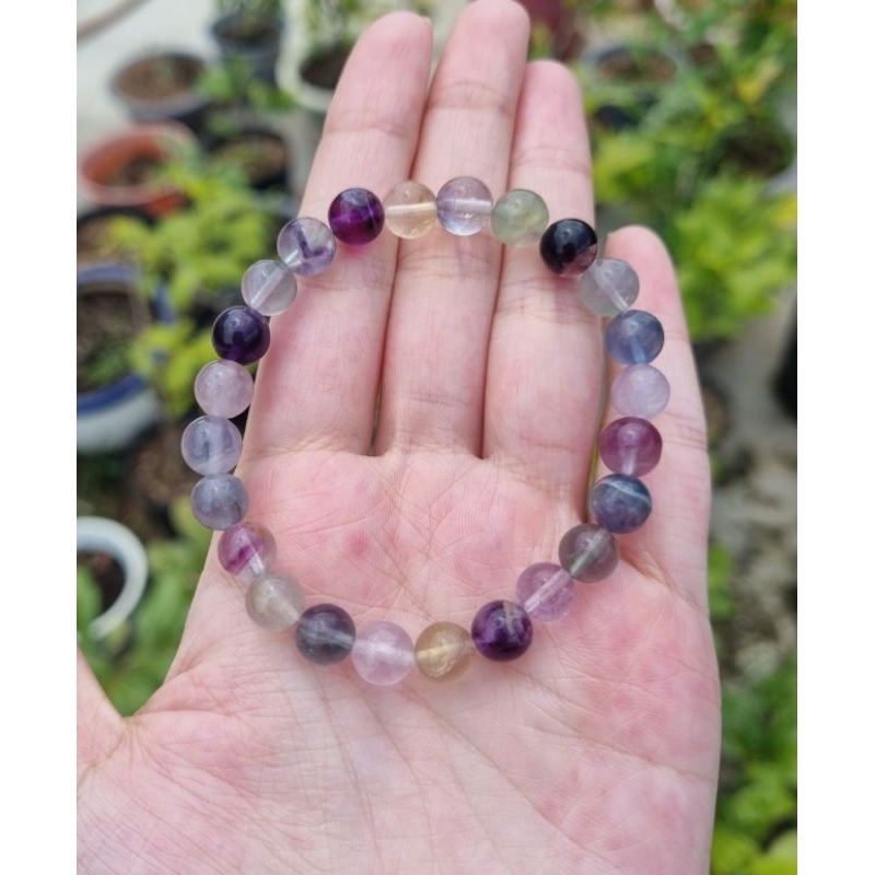 Vòng Fluorite đa sắc 7.5 - 9ly