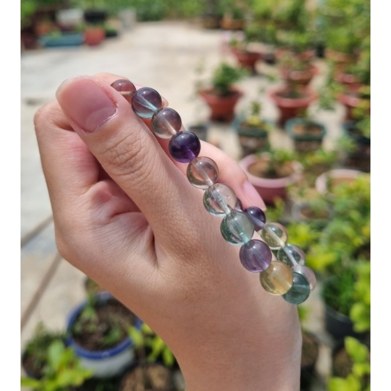 Vòng Fluorite đa sắc 7.5 - 9ly