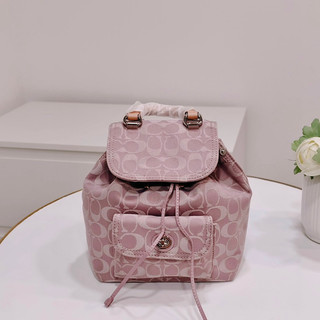 Balo nữ Coach Riya Backpack vải denim màu tím cực đẹp