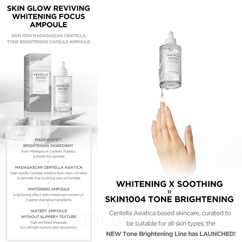 Tinh chất dưỡng sáng da chuyên sâu Skin1004 Madagascar Centella Tone Brightening Capsule Ampoule 100ml