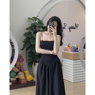 Đầm 2 dây sợi bún ( có túi, có mút ) dài 1m3