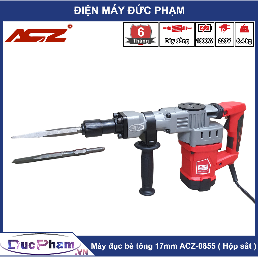 Máy đục bê tông 17 ly ACZ 0810A, đục bê tông 17mm.