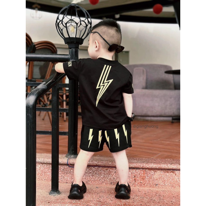 Bộ Hydrogen đen phối trắng chất thun cotton 100% cực chất hot nhất hè 2023 cho bé trai  SHOP BÔM BÔM KIDS