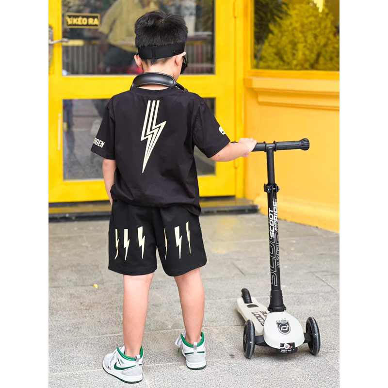 Bộ Hydrogen đen phối trắng chất thun cotton 100% cực chất hot nhất hè 2023 cho bé trai  SHOP BÔM BÔM KIDS