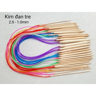Kim đan len vòng bằng tre, dây nhựa nhiều kích cỡ