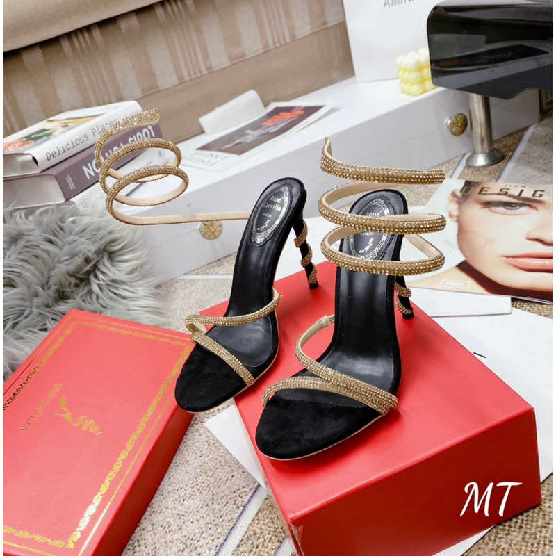 Sandal Rắn Xoắn Đá Cổ Chân Hàng Fullbox - CERIHOUSE