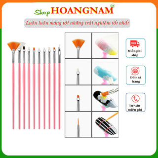 Bộ cọ vẽ móng 15 chiếc trang trí móng làm đẹp nail shop Hoangnam