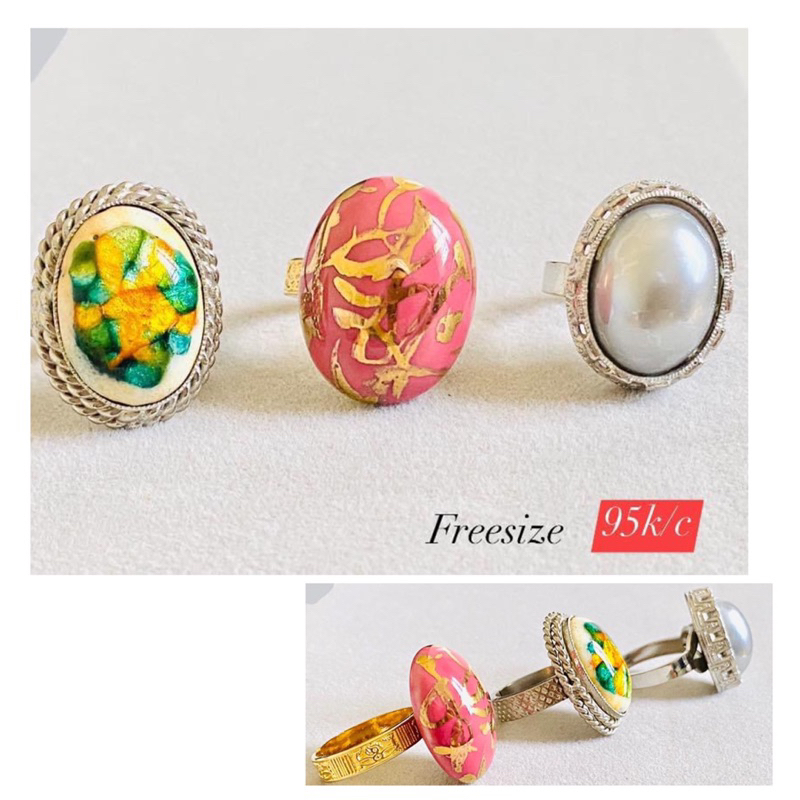 Nhẫn hạt to Freesize