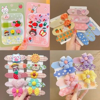 sét 4 miếng dán tóc mái cho bé , sét 4 kẹp tóc giữ nếp tóc cho bé