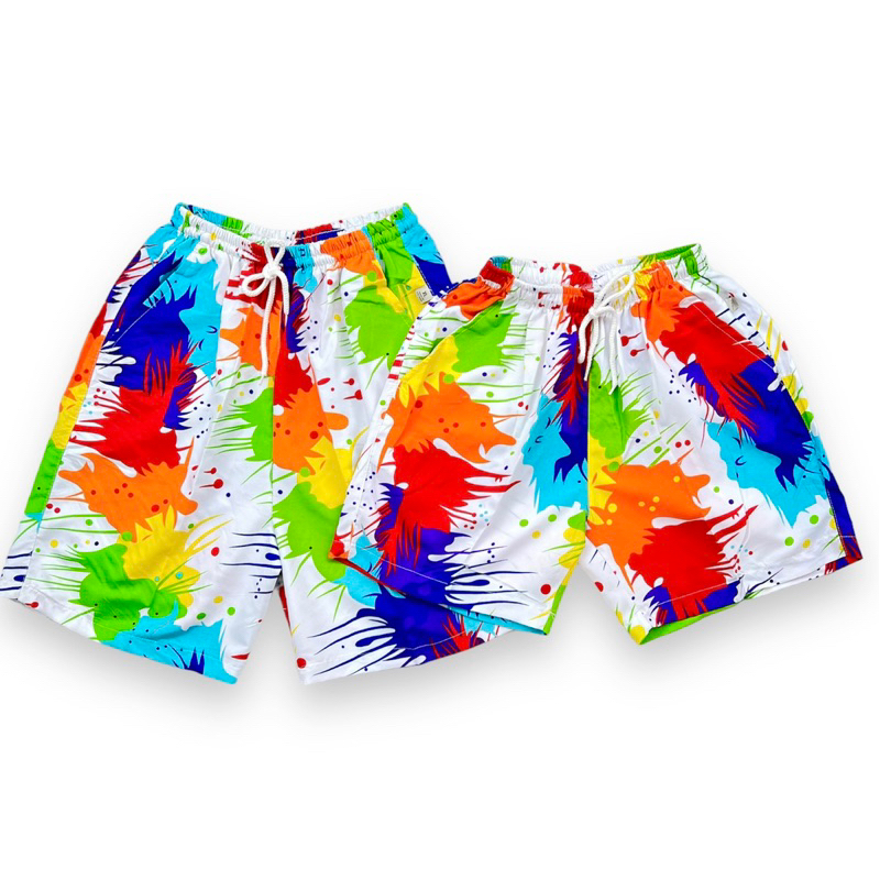 Quần đôi đi biển, quần nhóm, gia đình mẫu VẸT XANH size 13-100kg