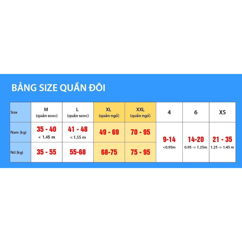 Quần đôi đi biển- màu LOANG SƠN full size 13-100kg