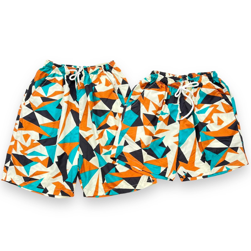 Quần đôi đi biển, quần nhóm, gia đình mẫu VẸT XANH size 13-100kg