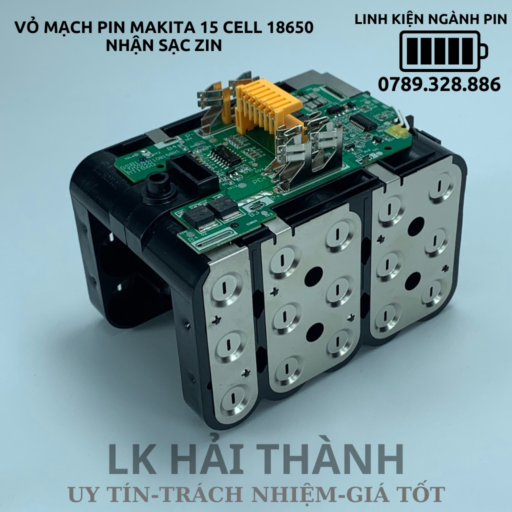 Vỏ mạch pin Makita 18V 5S - 3P, nhận sạc zin