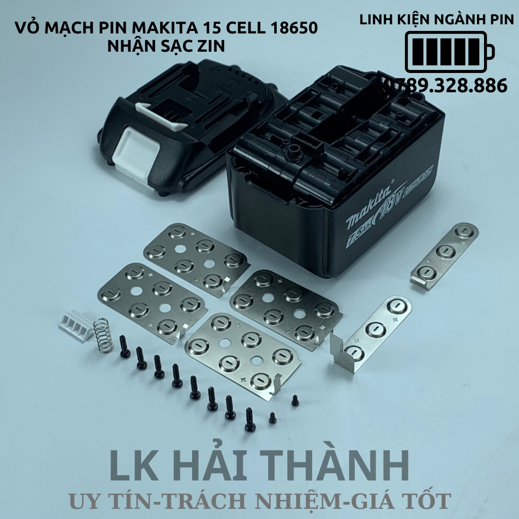 Vỏ mạch pin Makita 18V 5S - 3P, nhận sạc zin
