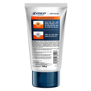 Sữa Rửa Mặt X-Men Anti-Acne Sạch Da Ngừa Mụn 100g