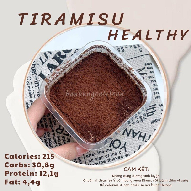 Bánh Tiramisu Healthy Ít Calories