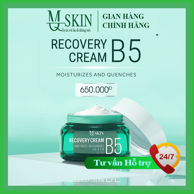 Kem B5 MQ Skin Chính Hãng Recovery Cream B5 Mqskin dưỡng ẩm xóa nhăn phục hồi da sau xài Retinol tái tạo da thay da skin