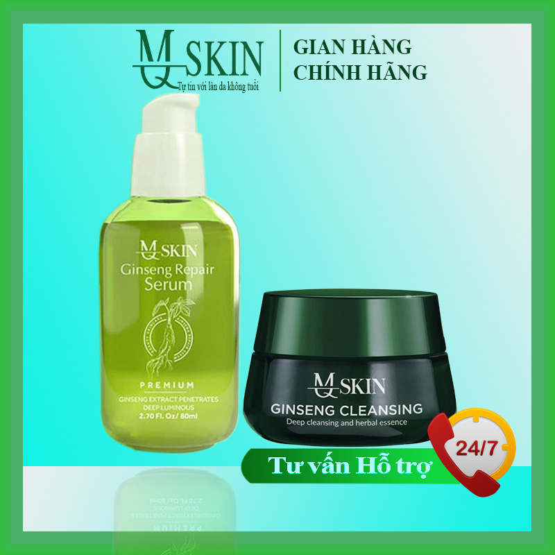 Combo Tái Tạo Da Nhân Sâm Vip Không Sưng Mq SKin và Bột Rửa Mặt Mq Skin Chính Hãng giúp tái tạo da