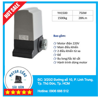 Motor cổng lùa ngang 1500 - Motor cổng trượt ngang tự động