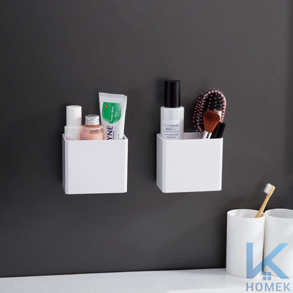 Kệ để bàn chải đánh răng dán tường HOMEK, kệ kem đánh răng dính tường thanh lịch, sang trọng