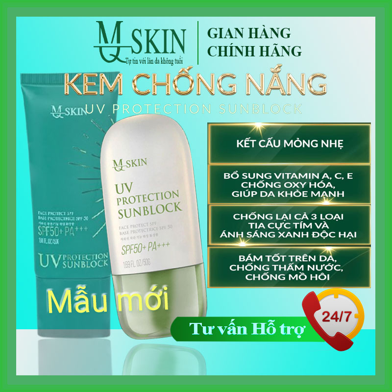 Kem chống nắng MQ Skin SPF50+PA+++ ( MQSKIN Chính hãng )