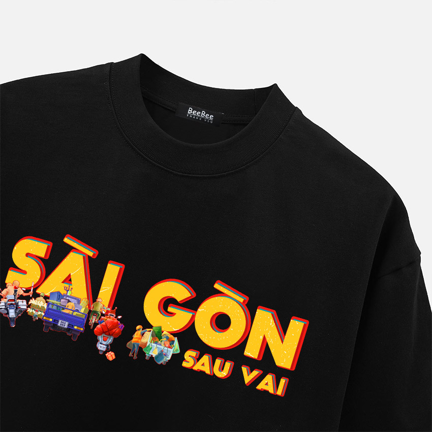Áo Thun Unisex BEESKY 100% Cotton Sài Gòn Sau Vai-SGNT005