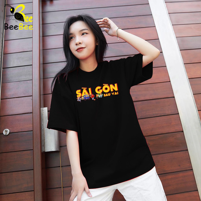 Áo Thun Unisex BEESKY 100% Cotton Sài Gòn Sau Vai-SGNT005