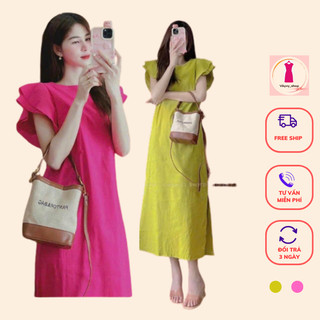 Váy đũi tay hến xếp ly Đan lưng xinh xẻo lên dáng cực xinh