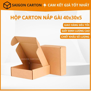 50 Hộp carton COD 40x30x5 (nắp gài)