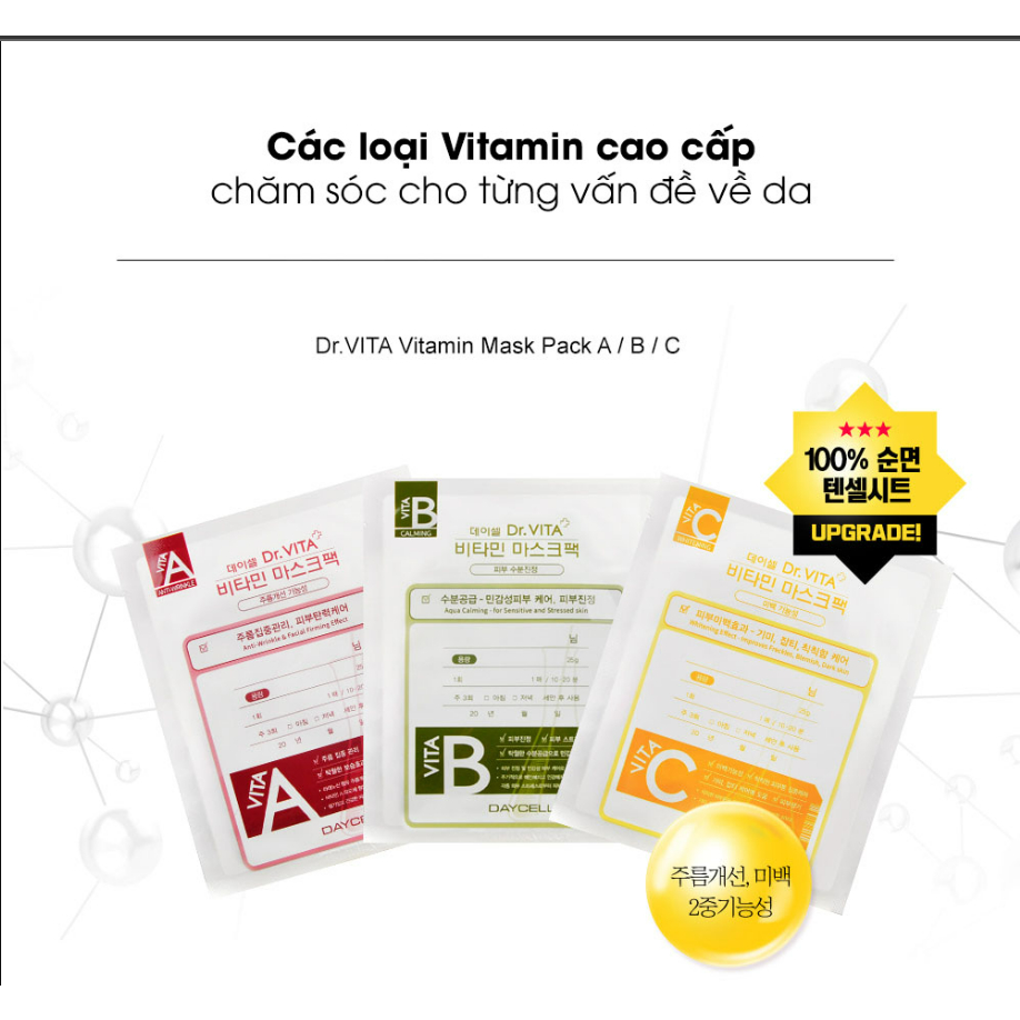 Dr.VITA Vitamin Mask (A/B/C) – Mặt nạ Dr.VITA Vitamin