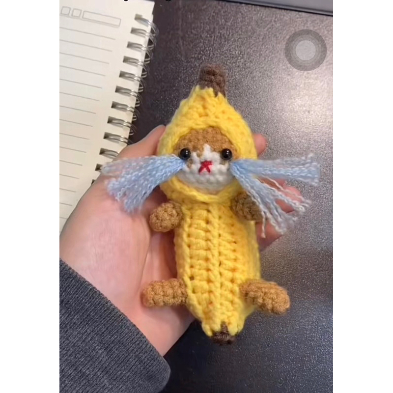 Móc khoá em mèo chuối handmade