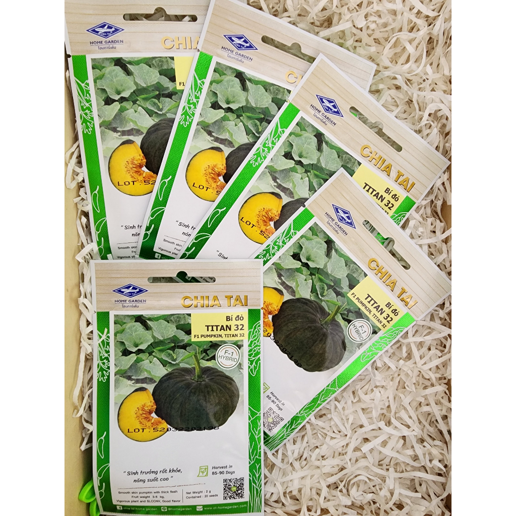 Hạt Giống Bí Đỏ lai F1 Titan 32 (Gói 2 Gam)