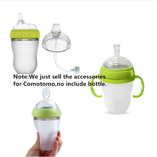 Núm hút mỏ vịt kèm dây quả tạ thay thế cho bình sữa cổ siêu rộng Como, Gluck, Kichi... cho bé hút mọi tư thế