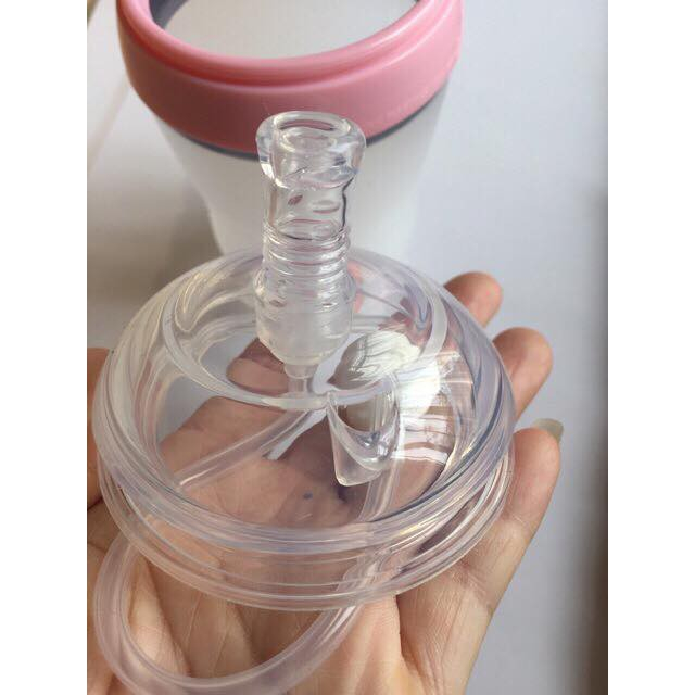 Núm hút mỏ vịt kèm dây quả tạ thay thế cho bình sữa cổ siêu rộng Como, Gluck, Kichi... cho bé hút mọi tư thế