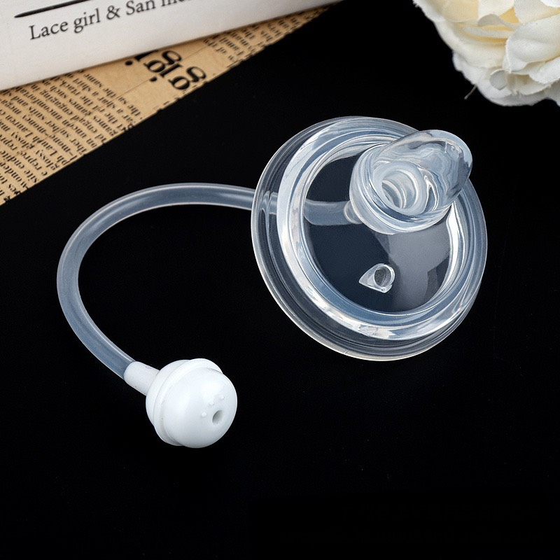 Núm hút mỏ vịt kèm dây quả tạ thay thế cho bình sữa cổ siêu rộng Como, Gluck, Kichi... cho bé hút mọi tư thế